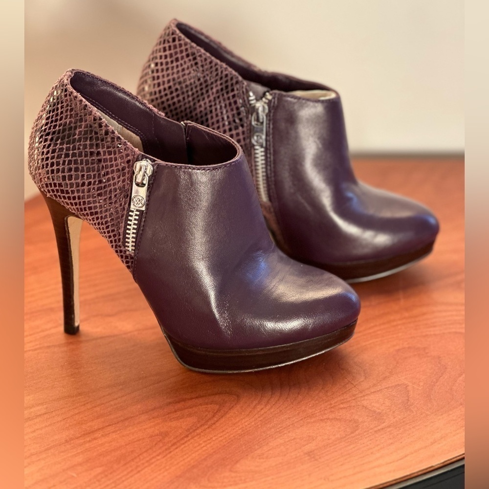 Michael Kors York booties size 5.5 dark slate (purple) brand new in box.